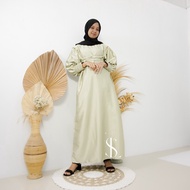 New COLLECTION - Gamis Tille Fuji Dress Satin Premium Kaftan Silk Gamis Lebaran Women Gamis Invitation Women Gamis Muslim Dress Jumbo Women