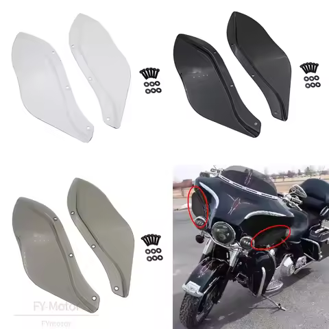 Motorcycle Batwing Air Deflector Fairing Side Windshield Plastic For Harley Touring Street Glide Roa