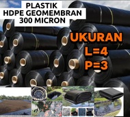 HDPE GEOMEMBRAN TEBAL 300 MICRON LEBAR 4 METER PANJANG 3 METER