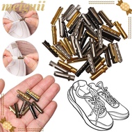 Meiguii 50pcs Shoe Lace Repair Ends - Metal Bullet Aglets