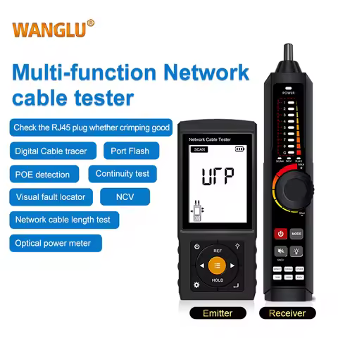 WANGLU 3 inch Network Cable Tester LAN RVV Telephone Wire Tracker Tracer for UTP RJ45 RJ11 BNC Detec