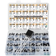 Kit Pelbagai Transistor, 434 pcs 24 Nilai, BJT, Mosfet, Germanium, Darlington, JFET, Soket, 2n3904 2