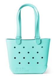 Simple Modern Beach Bag Rubber Tote | Waterproof Medium Tote Bag with Zipper Pocket for Beach, Pool 