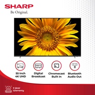 Sharp TV 55 inch Easy Smart TV 4T-C55EJ2X - Hitam