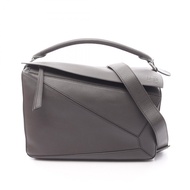 【二手】 LOEWE Puzzle Bag 大號 B510PNLX031220 灰色皮革 Puzzle Bag 大號 女士 全新