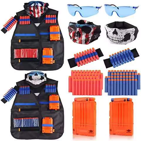 Tactical Vest Kit 2 Pack for Nerf Guns N-Strike Elite Series for Boys for Nerf Toys Guns Outdoor Gam