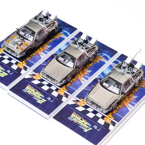 MJ 1:64 back to the future DeLorean DMC 12 Collection Diecast Model Car