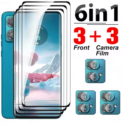 6To1 Curved Tempered Glass For Motorola Edge 40 Neo 50 Ultra 60 Fusion 5G Moto Edge40 Edge50 Edge60 