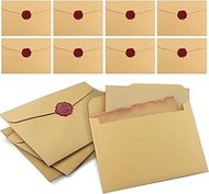 Scettar Letter Paper with Envelope, Vintage Envelopes, Includes 12 Vintage Envelopes, 12 A5 Letter P