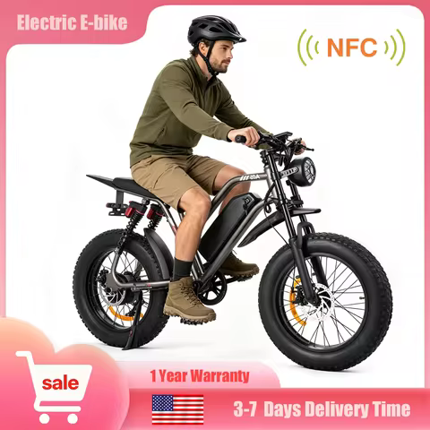 20" Fat Tire Electric Bike A05 Black 1500W Peak Motor 31MPH Adults Mountain Electric Bicycle Off Roa