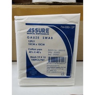 Assure Gauze Swab 12ply 10cm x 10cm 100pcs/pkt