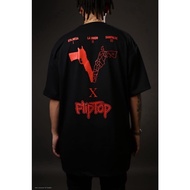 Villain Wear X FlipTop "BARS" Cotton T-shirt Pure Cotton Versatile Top