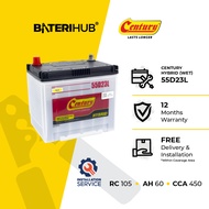 [Installation Provided] Bateri Kereta 55D23L Century Hybrid WET | Car Battery Alphard D23L BateriHub