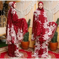 New MUKENA BALI DEWASA/ MUKENA RAYON/ MUKENA MOTIF BUNGA CANTIK/