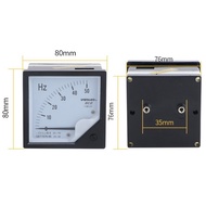 6C2 6L2 Frequency Meter 0-50HZ Hertz Meter DC DC10V Type 4-20MA Current Voltmeter 45-55HZ