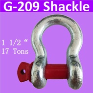 Mago 1 1/2" 17 Tons G-209 Shackle Screw Pin Bow Type Lifting Shackle