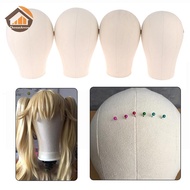 CheeseArrow Canvas Wig Head Wig Stand 21-24inch Mannequin Head For Hairstyling Displaying Making Wig