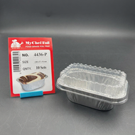 4436-P Aluminium Foil Tray with Clear Lid  10sets Rectangle / Rectangular My Chef Foil Tray 4436 - P