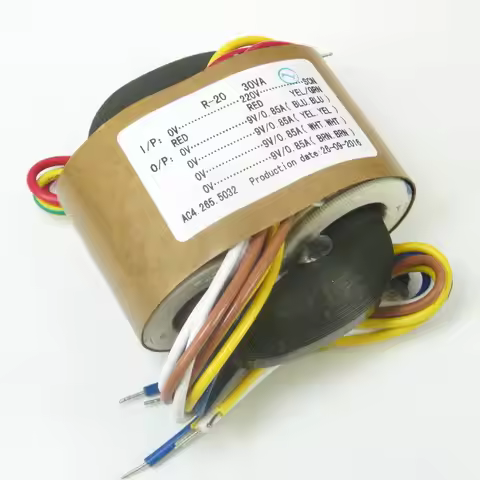 ZEROZONE 220V 30W Hifi R-Core Transformer with four group 0-9V 0.85A L12-6