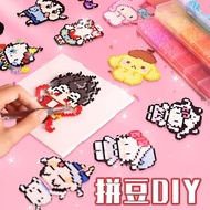 DIY Shape Perler Beads Creative New Style Puzzle Tool Set Hand Account Material Kit 拼豆豆材料包