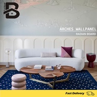 【Ready Stock】 Radian Batten Wall / Arches/ Arch / Shiplap Wind Coating MDF/fluted wall /DIY/MDF Boar