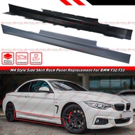 For 2014-20 BMW F32 F33 4 Series M4 Style PP Side Skirt Rocker Panel Replacement