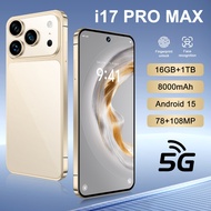 2025 New Low Price I17 Pro Max 5G Dual SIM Global Edition Smartphone 16GB+1TB Large Screen Phone
