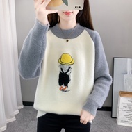 Sweater for Teen Girls - 2025 Fall Winter Fleece-Lined Warm Sweater