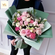 2 Tone Ouya Series Flower Wrapping Paper 20pcs double color wrapper Flower Florist Paper Pembalut Bu