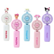 Sanrio 日本正版 迷你手提風扇 USB/電池兩用 Hello Kitty Cinnamoroll 玉桂狗 My Melody Kuromi