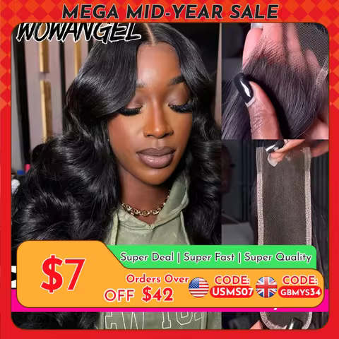 2x6 HD Lace Closure Only Body Wave Human Hair Pre Plucked Skinlike Deep Parting Kim K Closure Invisi
