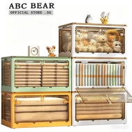 Foldable box foldable organizer 28L-143L/Heighten 5 side open box stackable storage box