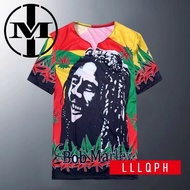 Lucky # T301 Bob Marley Rasta Reggae T-shirt Batik Shirt Dashiki Shirt Bohemian Rhapsody