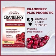 21st Century, Cranberry Plus Probiotic Urinary Tract Support, 60 Tables