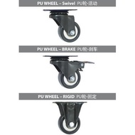 2'' Roda PU / Heavy Duty PU Castor Wheels Trolley Caster