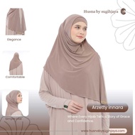 HUSNA Jilbab Bergo Khimar Hijab + Inner Arzetti Jersey Premium INSTANT Hijab ORIGINAL HUSNA