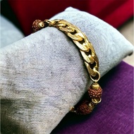 Rudaraksha and link bracelet.