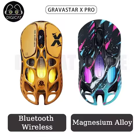 GravaStar Mercury X/X Pro Hollow Gaming Mouse PAW 3950 Sensor Magnesium Alloy Lightweight Wireless T