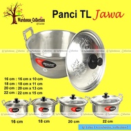 VH808 JAVANESE POT HOME POT/ + LID ALUMINUM POT/ JAVANESE COOKING POT/ 16CM 18CM/ 20CM /