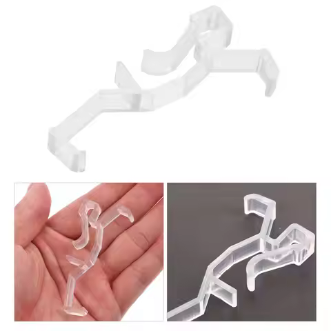 10Pcs Clear Plastic Valance Clips Sturdy Lightweight Blind Clips Compatible with Most Vertical Blind