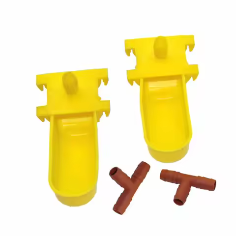 50 Sets Birds Automatic Waterer Cups 9.5mm Connection Tee For Chick Quail Pigeon All Kinds Of Birds 