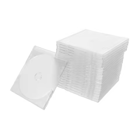 20Pcs Mini Cd Box Clear Plastic Storage Case for 80Mm 3 Inch Dvd Disc Organizer Slim Transparent Pro