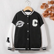 KLIKEN ID Unisex Varsity Baseball Hoodie Jacket for Little Boys and Girls with KEYNOTE C LOGO (CUSTO
