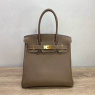 Hermes 大象灰金釦Birkin 30