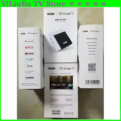 [Genuine] MECOOL KM7 Plus Mini TV Box Android11 Netflix Google Certified 2GB 16GB 100M LAN Internet 