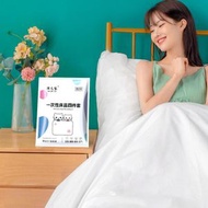遊之家 【旅行4件套】一次性床單 一次性被套 一次性枕套 即棄床單被套套裝 加厚純白色