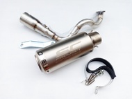 ชุดท่อScoopy i  ชุดท่อ Zoomer X  ท่อscoopy i ท่อzoomer x+ปลายท่อเอสซีสีเงินยาว 9.5นิ้ว