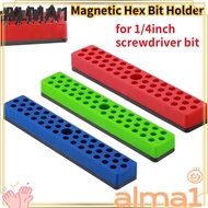 ALMA Magnetic Hex Bit Holder Organizer, Plastic+Magnetic 43 Holes Screwdriver Bit Storage Organizer,