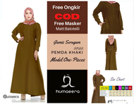 Baju Gamis Dinas PEMDA Khaki Seragam Keki PNS Wanita Baju Gamis Seragam Dinas Coklat Pemda PNS Khaki