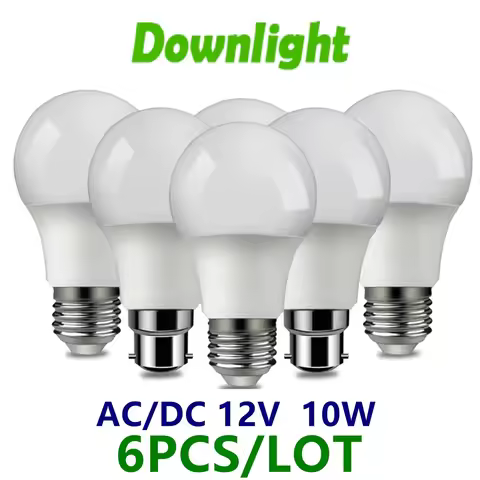 6pcs/lot DC/AC12V-48V LED Bulb E27 B22 Lamps 10W Bombilla For Solar Led Light Bulbs 12 Volts Low Vol